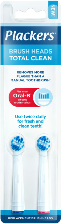 Plackers Brush Head Refills Total Clean Toothbrush Heads