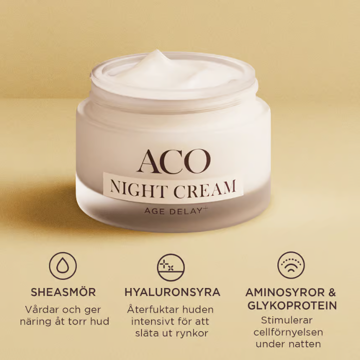 ACO Face Age Delay+ Night Cream Anti Age Night Cream 50 ml