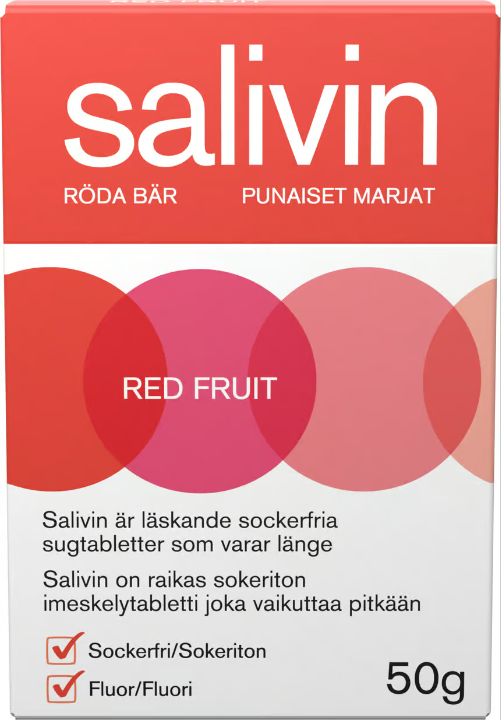 Salivin Lozenges For Dry Mouth Red Berries 50 g