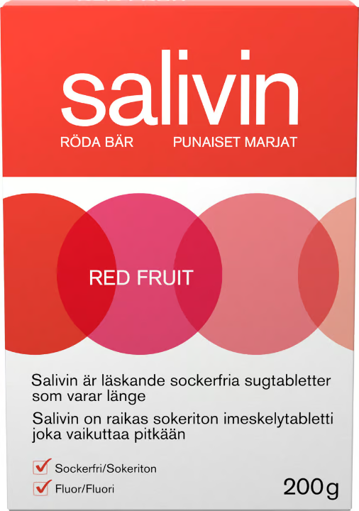 Salivin Lozenges For Dry Mouth Red Berries 200 g