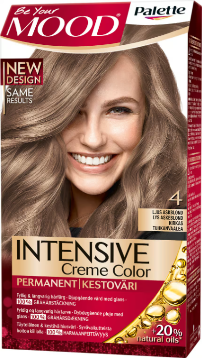 MOOD Palette Intensive Creme Color 4 Light Ash Blonde