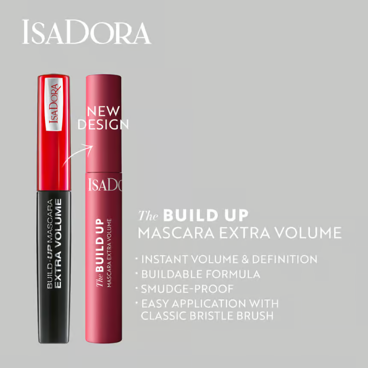 IsaDora Build Up Mascara Extra Volume 02 Dark Brown 10 m