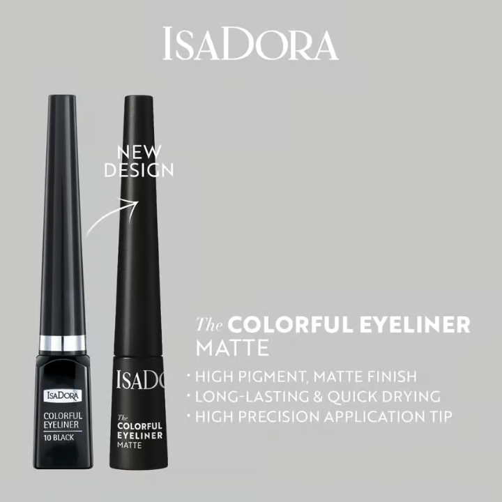 IsaDora Colorful Eyeliner 10 Black 2.5 ml