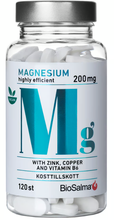BioSalma Magnesium 200mg + Zinc, Copper & B6 120 tablet