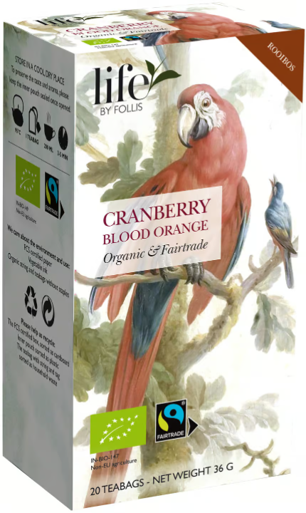 life BY FOLLIS Cranberry Blood Orange Teabags 20 pcs | Apohem