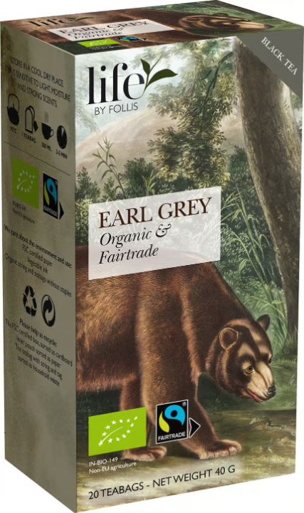 life BY FOLLIS Organic Tea Earl Gray 20 tea bags | Apohem