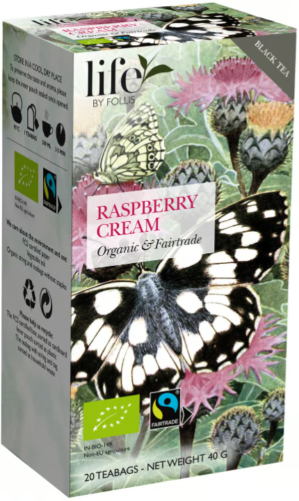 life BY FOLLIS Organic Tea Raspberry & Cream 20 tea bags | Apohem