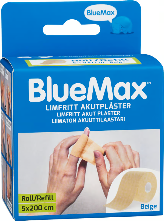 BlueMax Adhesive-Free Emergency Patch Refill 5x200cm Beige 1 pc