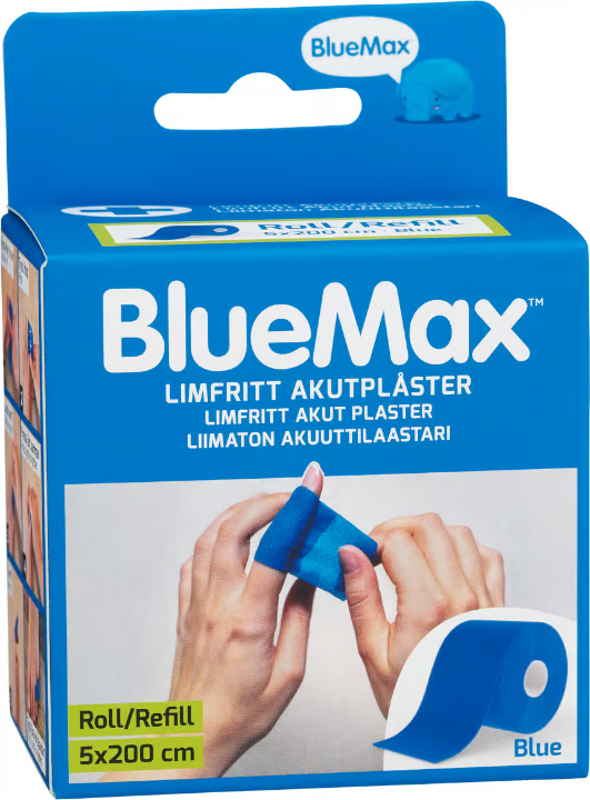 BlueMax Adhesive-Free Emergency Patch Refill 5x200cm Blue 1 pc