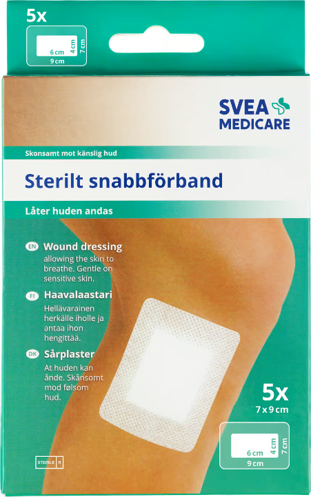 Svea Medicare Sterile Quick Dressing 7 x 9 cm 5 pcs