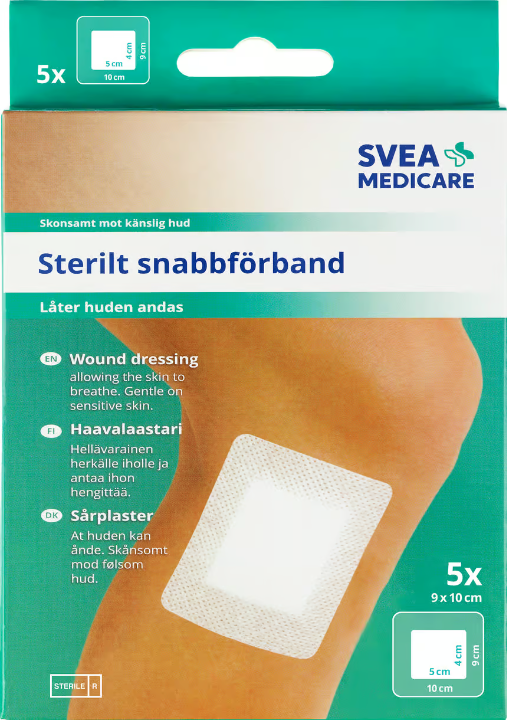 Svea Medicare Sterile Quick Dressing 9 x 10 cm 5 pcs