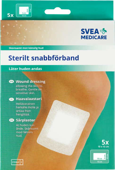 Svea Medicare Sterile Quick Dressing 10 x 15 cm 5 pcs