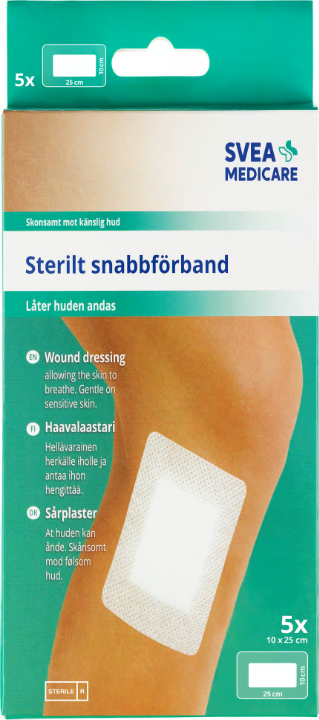 Svea Medicare Sterile Quick Dressing 10 x 25 cm 5 pcs