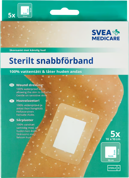 Svea Medicare 100% Waterproof Sterile Quick Dressing 10 x