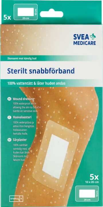 Svea Medicare 100% Waterproof Sterile Quick Dressing 10 x