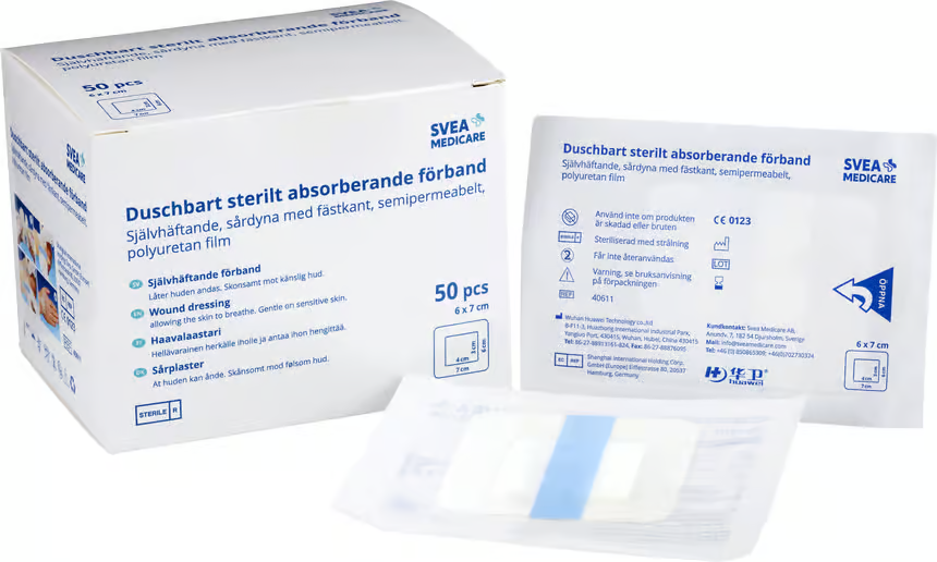 Svea Medicare Sterile Dressing Showerable 6 x 7 cm 50 pcs