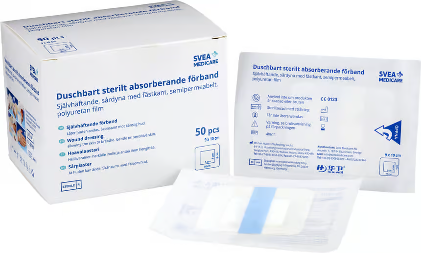 Svea Medicare Sterile Dressing Showerable 9 x 10 cm 50 pcs