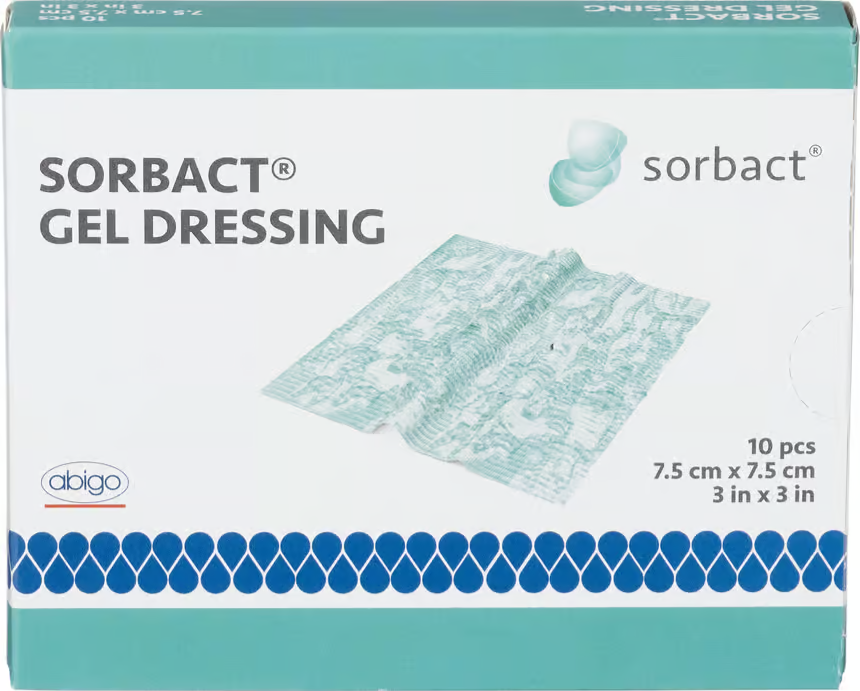 Sorbact Gel Dressing 7.5 x 7.5 cm 10 pcs