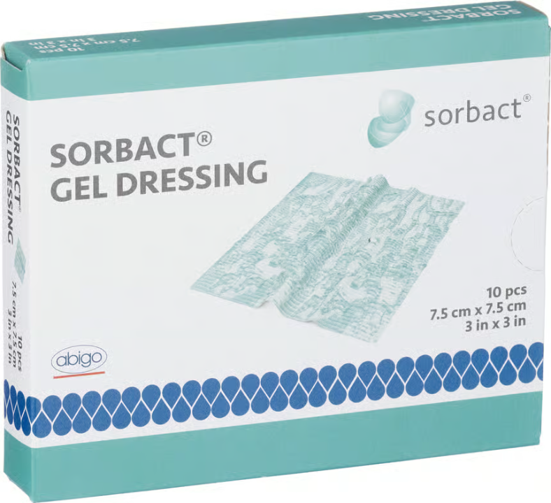 Sorbact Gel Dressing 7.5 x 7.5 cm 10 pcs