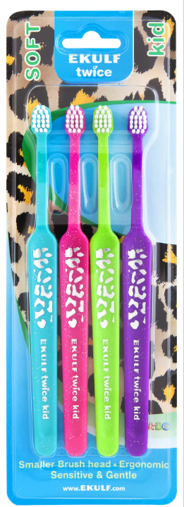 EKULF Toothbrush kid 4-pack