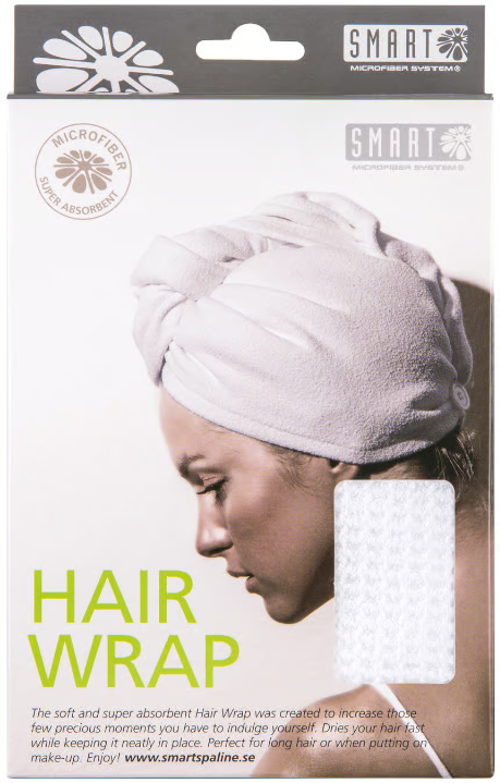 Smart Microfiber Hair Wrap White 1 pc