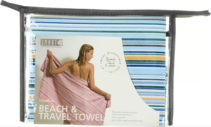 Smart Microfiber Beach Towel Blue