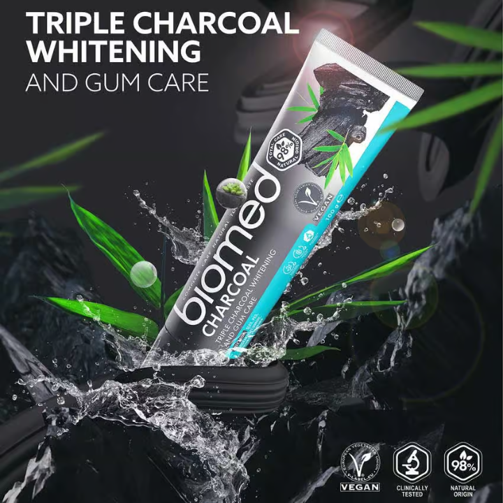 Biomed Charcoal Toothpaste Hydroxyapatite 100g