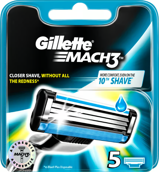 Gillette Mach3 Razor Blades 5pcs