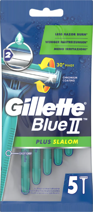 Gillette Blue 2 Plus Slalom Disposable Razors 5 pcs