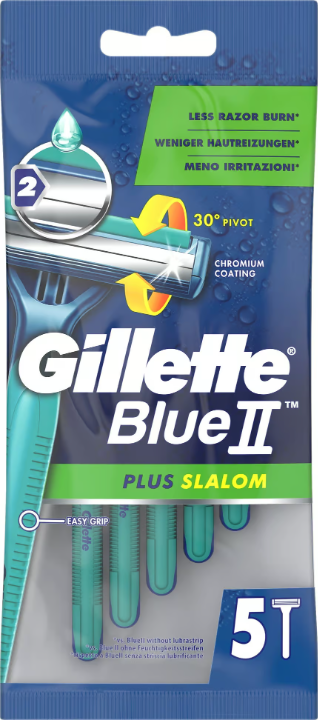 Gillette Blue 2 Plus Slalom 一次性剃须刀 5 件装