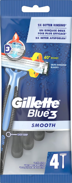 Gillette Blue3 Disposable Razors 4pcs