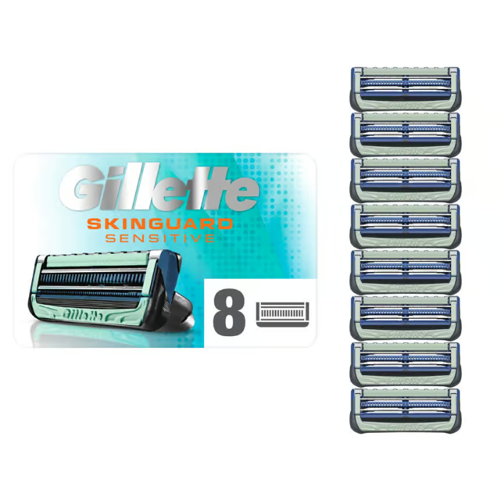 Gillette SkinGuard Sensitive Razor Blades Aloe 8 pcs