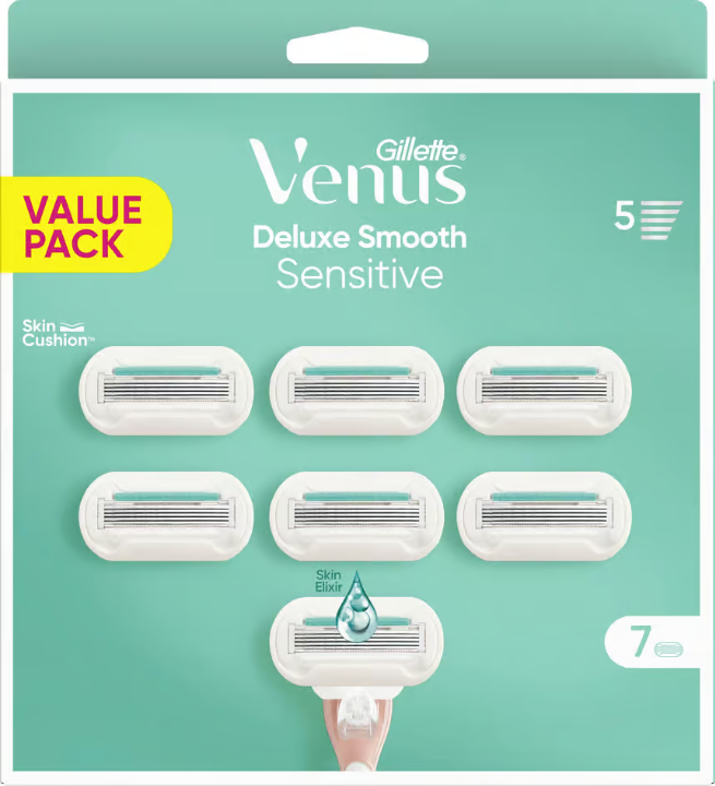 Gilette Venus Deluxe Smooth Sensitive Razor Blade 7 pcs