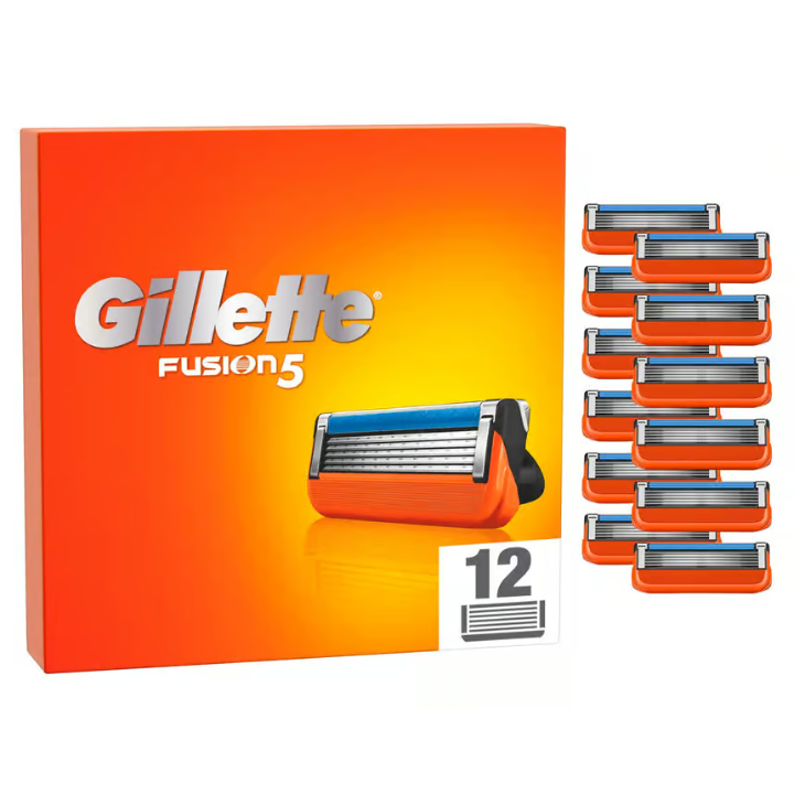 Gillette Fusion5 Razor Blades for Men 12 pcs