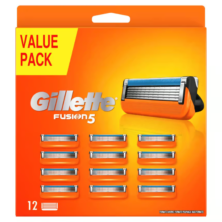 Gillette Fusion5 Razor Blades for Men 12 pcs