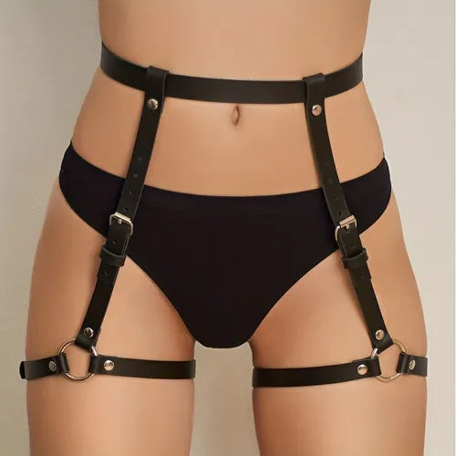 Sexy Hip Garter Belt, Punk Waist Harness Body Strap Thigh Garters Belt, Women's Sexy Lingerie & Underwear Accessories