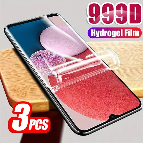 3pcs Hydrogel Film Screen Protector For Vivo Y33e/Y33T/Y53M 5G/Y53S 5G/Y53S 4G/Y53T/Y53T 5G/ Y77E 5G/Y20G/Y20A/Y30 5G/Y30G/Y30 Standard Edition