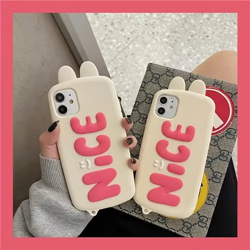 3D Cute Rabbit Ears Protective Case For IPhone11/11pro Max/12/12 Pro/12 Pro Max/13/13 Pro/13 Pro Max