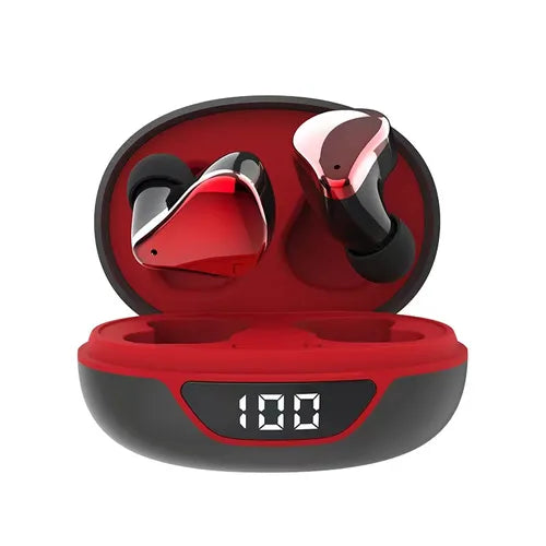 TWS In-ear Stereo Headphones, LED Display, 15M Auto Pairing, Active Noise Reduction, IPX6 Waterproof & Dustproof With Volume Control, Voice Answer, Summon Siri (Wireless Charging Case Included)