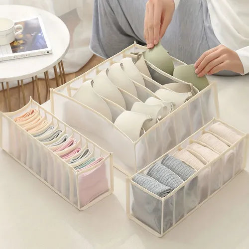 3pcs Underwear Compartment Organizer Socks Underwear Storage Box Drawer Storage Organizer Bag 32*12*12cm/12.59*4.72*4.72inch 32*12*12cm/12.59*4.72*4.72inch 32*32*12cm/12.59*12.59*4.72inch