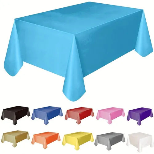 1pc, Solid Color Tablecloth, Birthday Party Wedding Christmas Table Cover, Wipe Covers, Rectangle Desk Cloth Decor, Party Decor, Party Supplies