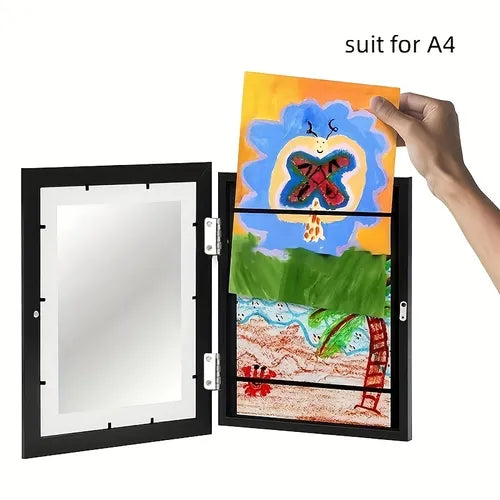 1pc A4 Art Frames, Magnetic Front Opening For Poster Photo Drawing Paintings Pictures Art Pictures Display Frames