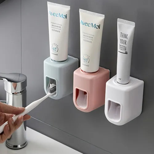 1pc Wall Mounted Automatic Toothpaste Squeezer, Simple Toothpaste Holder