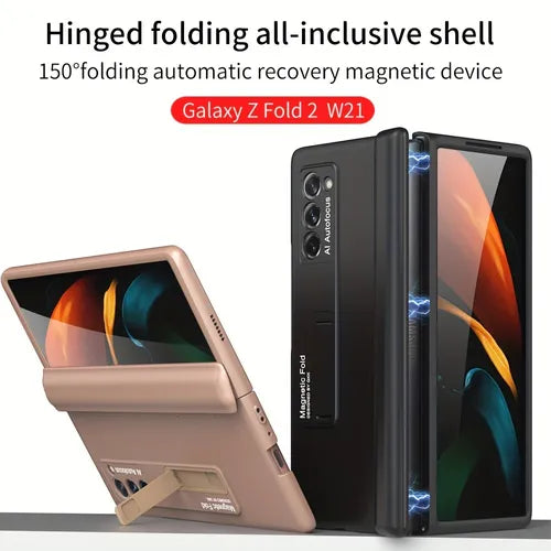 Phone Case With Foldable Holder For Galaxy Z Fold 2 5G