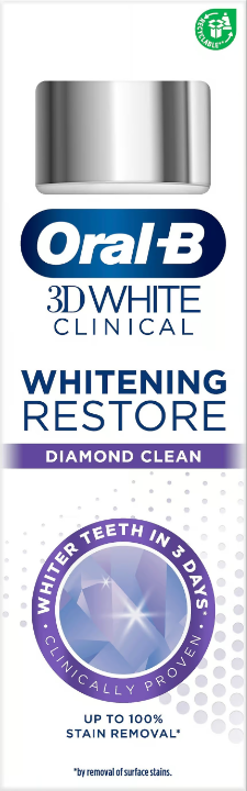 Oral-B 3D White Clinical Diamond Clean Toothpaste 75 ml