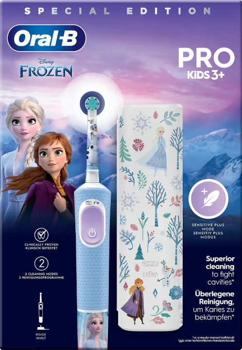 Oral-B Pro Kids Frozen Electric Toothbrush & Travel Case +3 years 1