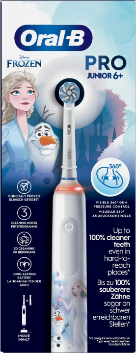 Oral-B Pro Junior +6 years Frozen Electric toothbrush & 2 toothbrushes