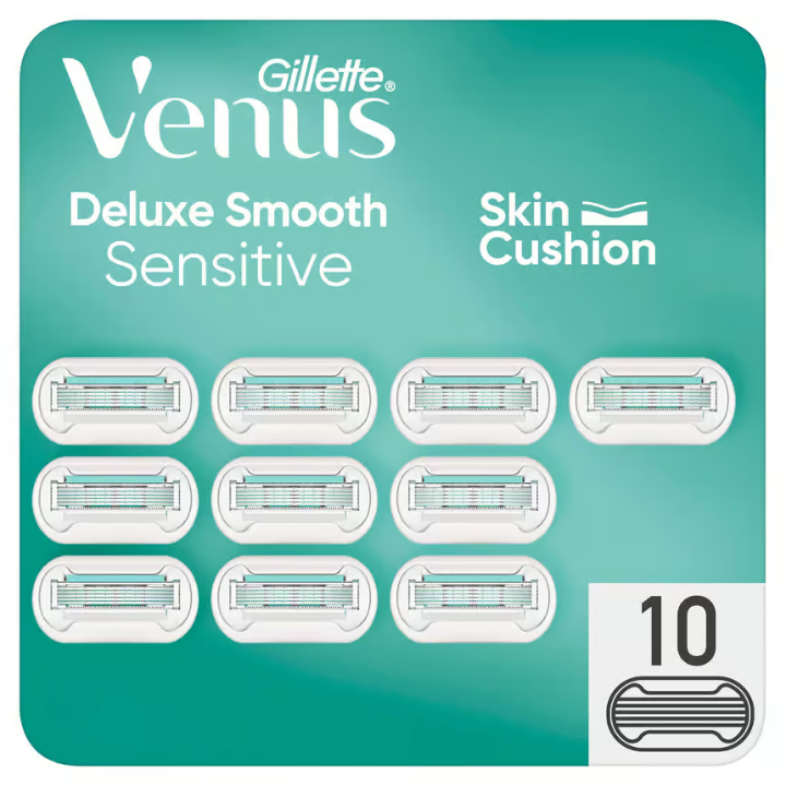 Gilette Venus Deluxe Smooth Sensitive razor blades 10 pcs