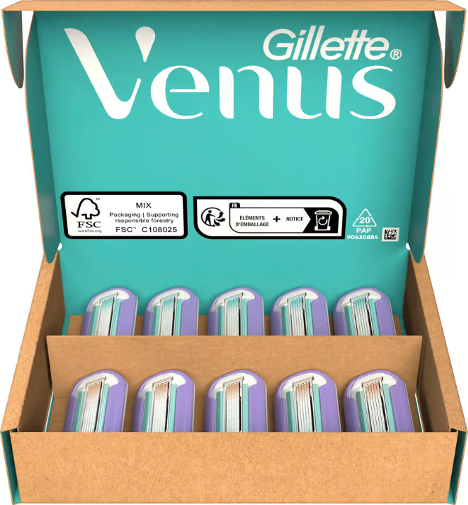 Gilette Venus Deluxe Smooth Swirl Razor Blade 10 pcs