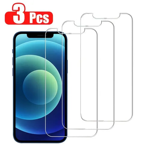 3 Pcs Transparent Clear Semi-Screen Protector For IPhone 14 13 12 11 Pro Max X XR XS Max 7 8 Plus